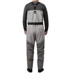 BASSDASH Anglerwathose leicht, mit angesetzten Füßlingen, FW08, für Herren, atmungsaktive Wathose, wasserdicht, zum Fliegenfischen, Brusthöhe