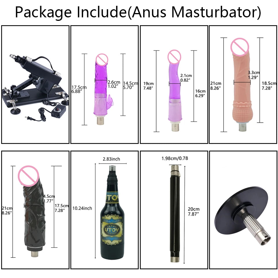 ROUGH BEAST Sexmaschine für Frauen und Männer mit Dildoaufsatz, automatische Masturbationsmaschine, 3XLR-Anschluss, Sexspielzeugprodukte