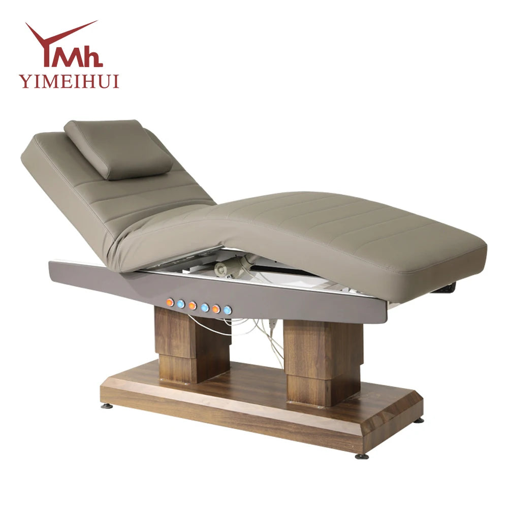 Modernes Design Elektrisches Spa-Behandlungsgerät Kosmetikliege mit verstellbarer Beinlehne und Rückenlehne 4-Motorige Gesichts-Massageliege