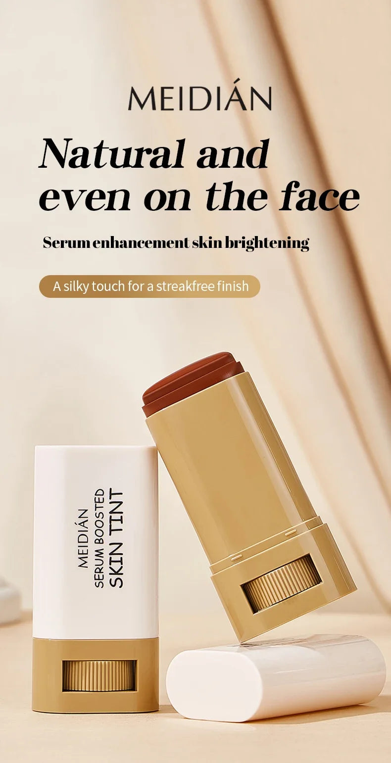 Bronze Foundation Stick Serum-verstärkte Hauttönung Seidige Textur Feuchtigkeitsspendende Deckkraft Concealer Base Ebenmäßiger Hautton Make-up