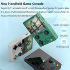 Retro Handheld-Spielkonsole 3,5 Zoll IPS-Bildschirm Dual 3D Joystick 11 Simulatoren GBA Videospiel-Player 10000+ Spiele als Geschenk für Kinder
