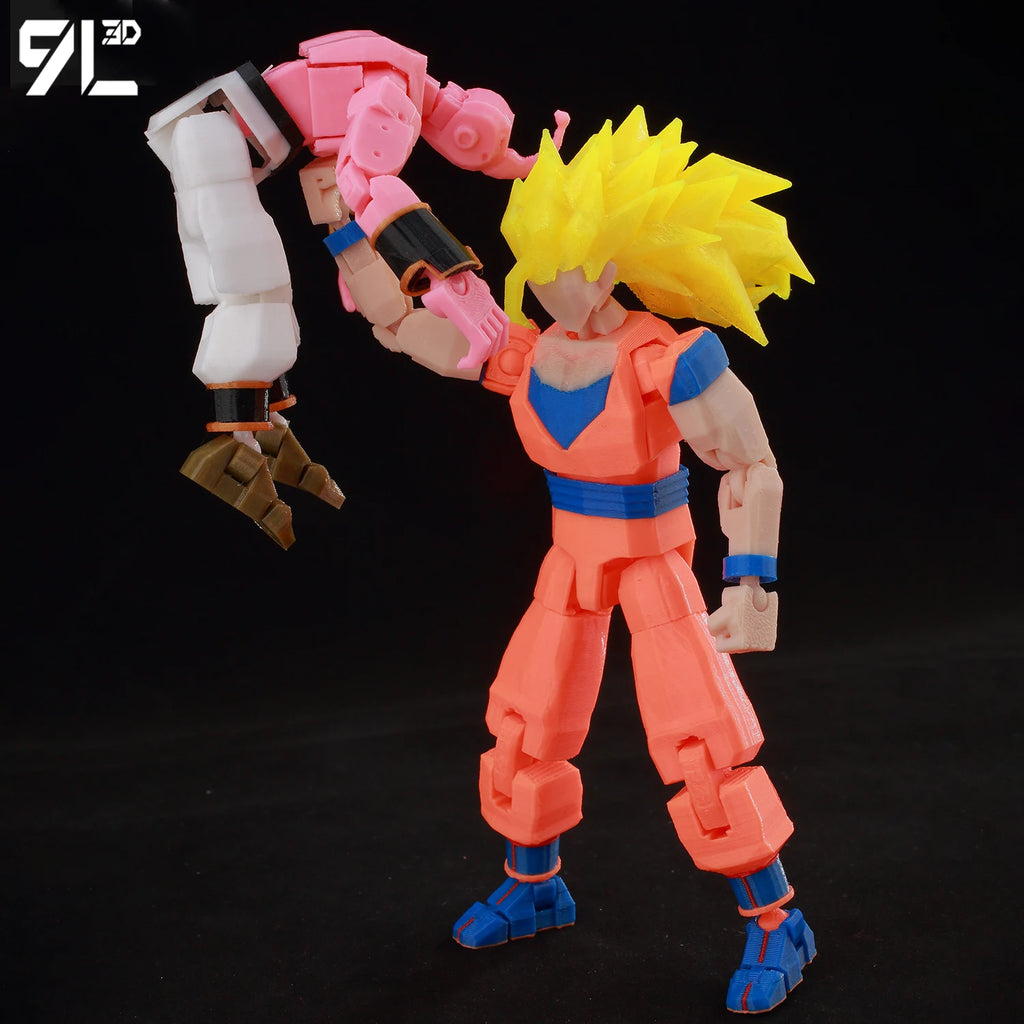 9L3D Gedruckte Dragon Ball Son Goku Vegeta Beerus Frieza Anime Lucky13 Dummy13 Titan13 Actionfiguren Mehrgelenkige Bewegliche Spielzeuge
