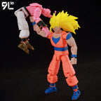 9L3D Gedruckte Dragon Ball Son Goku Vegeta Beerus Frieza Anime Lucky13 Dummy13 Titan13 Actionfiguren Mehrgelenkige Bewegliche Spielzeuge
