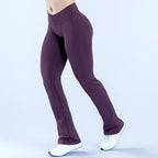 NCLAGEN Vision Flares Damen Fitnessstudio Fashion Yogahosen mit überkreuzter Vorderseite, hoher Taille, nahtlosen Sport-Leggings, Fitness-Hosen mit weitem Bein