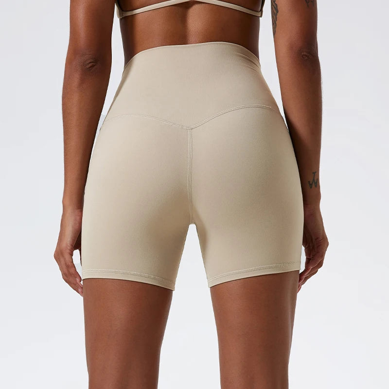 Hearuisavy Damen Yoga Shorts Sommer Soft Buttock Lift Gym Leggings High Waist Sport Shorts Damen Running Workout Shorts Female
