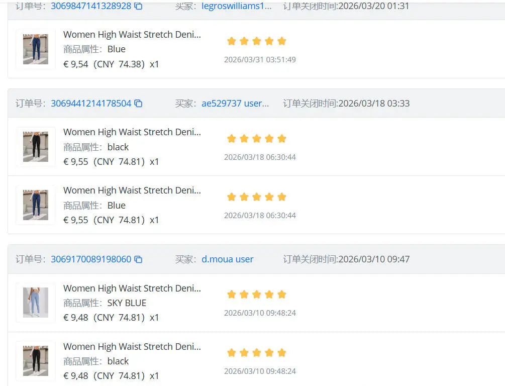Damen High Waist Stretch-Jeans, Hüfthebend, Skinny Pencil Pants, Damen, volle Länge, schmal, einfarbig, Hose