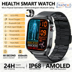 2026 Neue Pflegegrad-Harnsäure-Blutfettwerte Smartwatch Herren EKG+PPG Blutdruck Herzfrequenz Bluetooth Anruf Gesundheits-Smartwatch