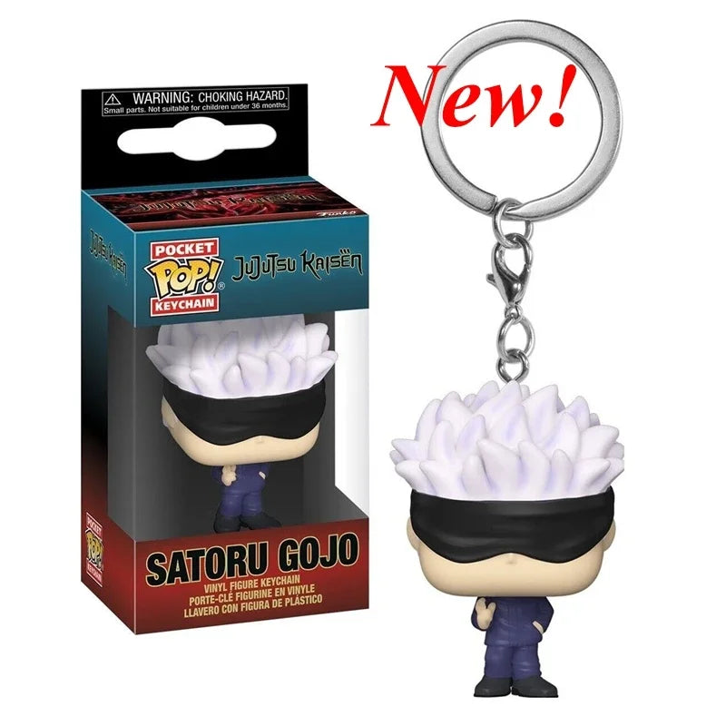 Neueste FUNKO Pocket Keychain Jujutsu Kaisen Megumi Yuji Itadori Nobara Kugisaki Satoru Actionfigur-Sammelspielzeug als Geschenk