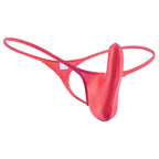 YAULAANG Sexy Herren Glanz Gay Unterwäsche Öliger G-String Tanga Glänzend niedrige Taille Hohe Elastizität Herren Dessous