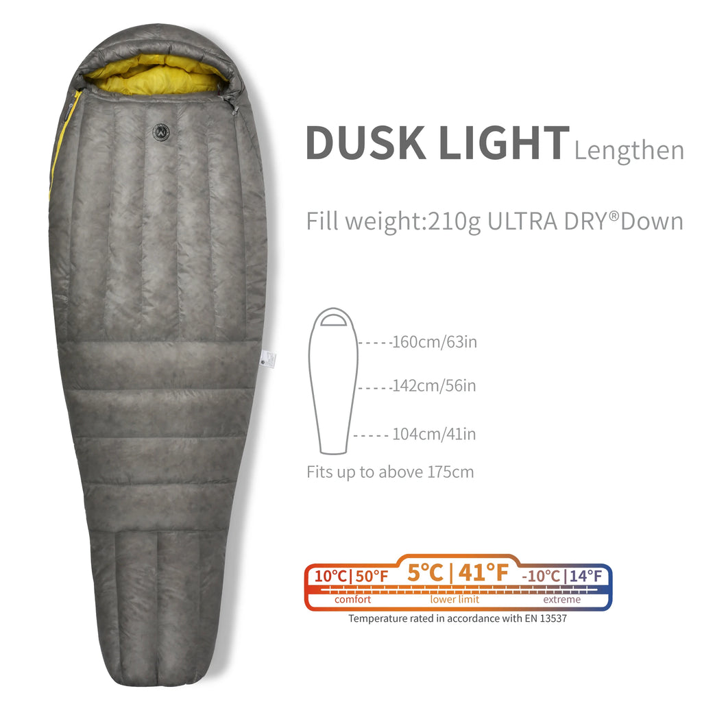 AEGISMAX Wind Hard Dusk Upgrade 7D Nylon DWR 800FP Ultra Dry Daune Pro Ultraleichter Schlafsack für Camping und Wandern für Damen und Herren