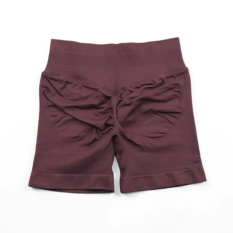 Impact Shorts 4.5" Nahtlos, hochelastisch, niedrig gerippter Bund, dezenter Po-Kontur-Shorts, Fitness Workout Yoga Gym Shorts