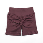 Impact Shorts 4.5" Nahtlos, hochelastisch, niedrig gerippter Bund, dezenter Po-Kontur-Shorts, Fitness Workout Yoga Gym Shorts