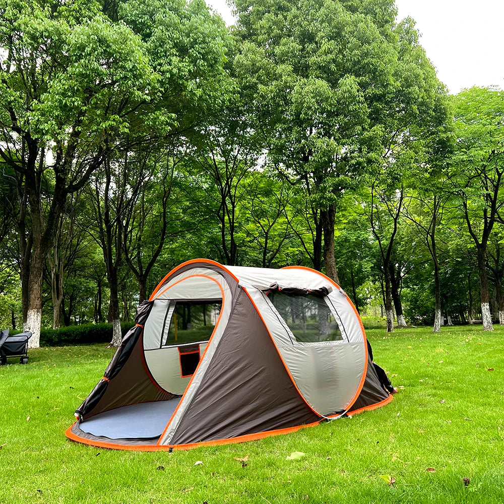 5-8 Personen Schnellaufbau-Wurfzelt wasserdichtes Campingbootzelt Outdoor-Zelt vollautomatisch Pop-Up