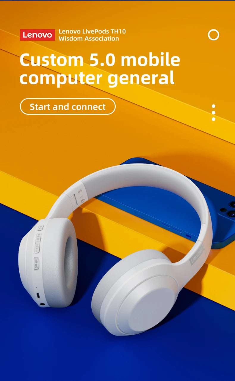 Lenovo Thinkplus TH10 TWS Stereo Headphone Low Latency With Long Endurance Gaming Bluetooth Earphones Music Headset with Mic
