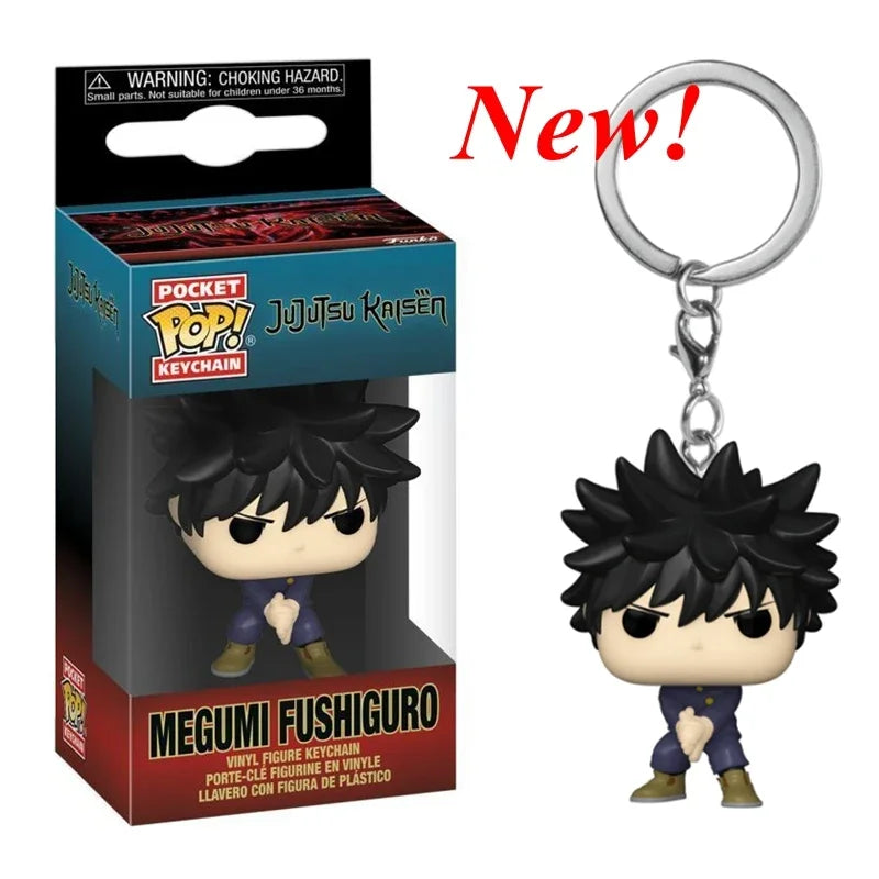 Neueste FUNKO Pocket Keychain Jujutsu Kaisen Megumi Yuji Itadori Nobara Kugisaki Satoru Actionfigur-Sammelspielzeug als Geschenk