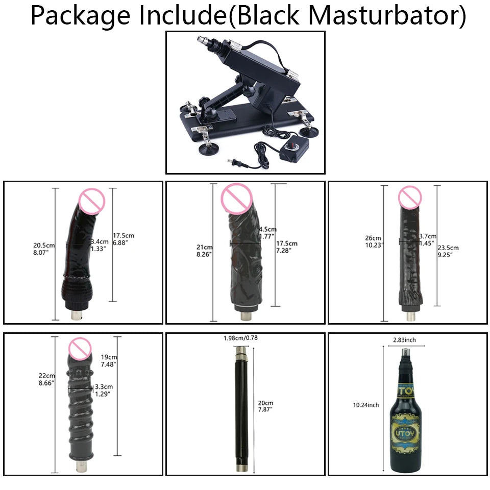 ROUGH BEAST Sexmaschine für Frauen und Männer mit Dildoaufsatz, automatische Masturbationsmaschine, 3XLR-Anschluss, Sexspielzeugprodukte