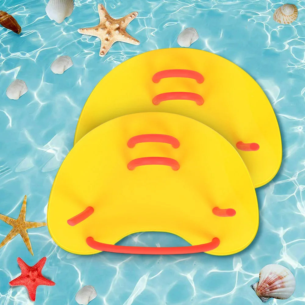 Silikon-Schwimm-Korrektur-Handflossen Leichte Wassersporthandschuhe Paddel Tragbare verstellbare Hilfs-Lehrzubehör