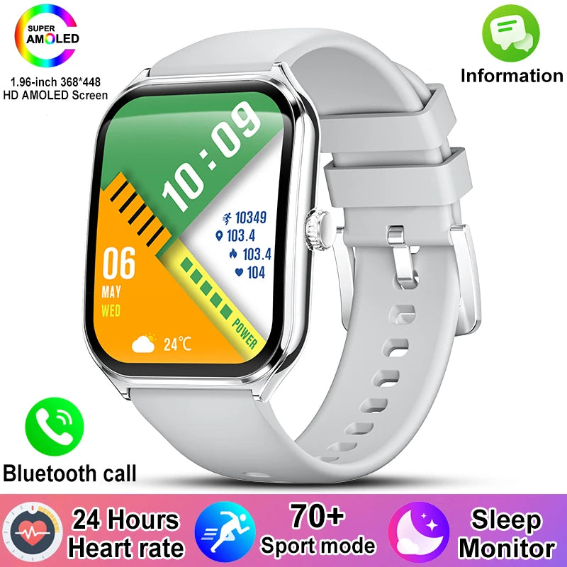 New For OPPO Ultra Thin Smart Watch Men AMOLED HD Screen Always Show Time Heart Rate Bluetooth Call Sports Waterproof Smartwatch