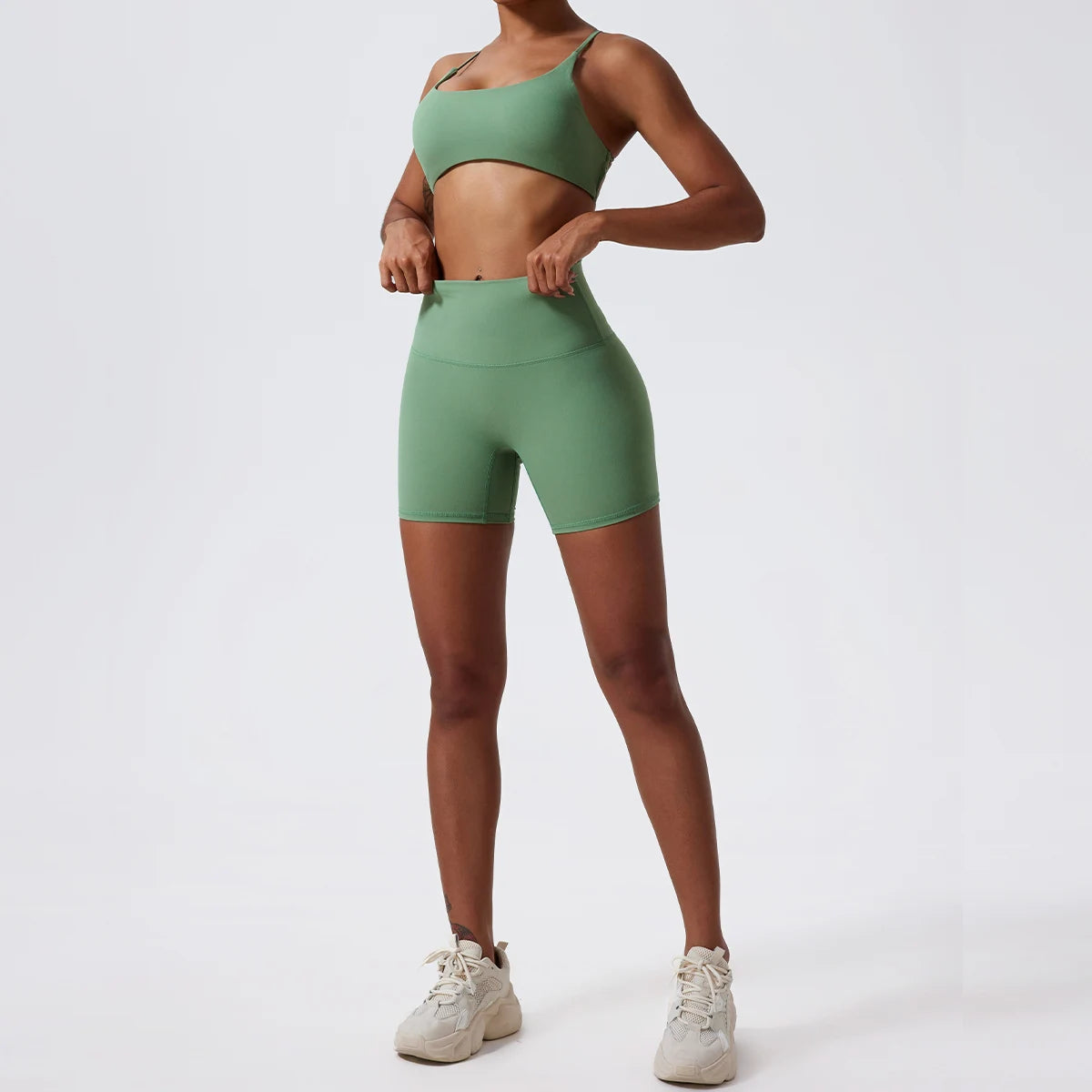 Hearuisavy Damen Yoga Shorts Sommer Soft Buttock Lift Gym Leggings High Waist Sport Shorts Damen Running Workout Shorts Female