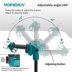 YOFIDRA Bürstenlose Teleskop-Astsäge, elektrische Kettensäge, hoch skalierbar, 30 mm Astschere, Gartengerät für Makita Akku-Anschluss