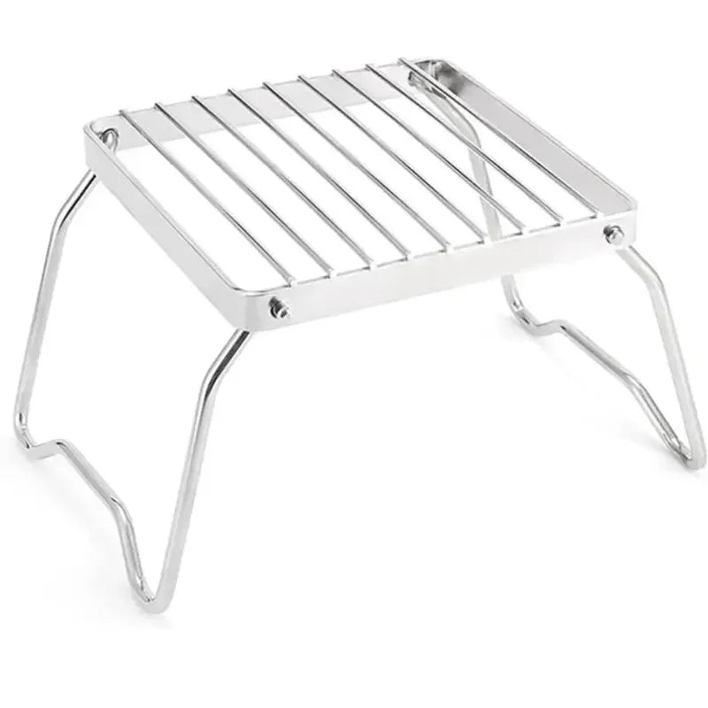 Outdoor Edelstahlkocher Halterung Camping Tragbarer Klappbarer Mini Grillrost Set Topfhalter Backblechhalter