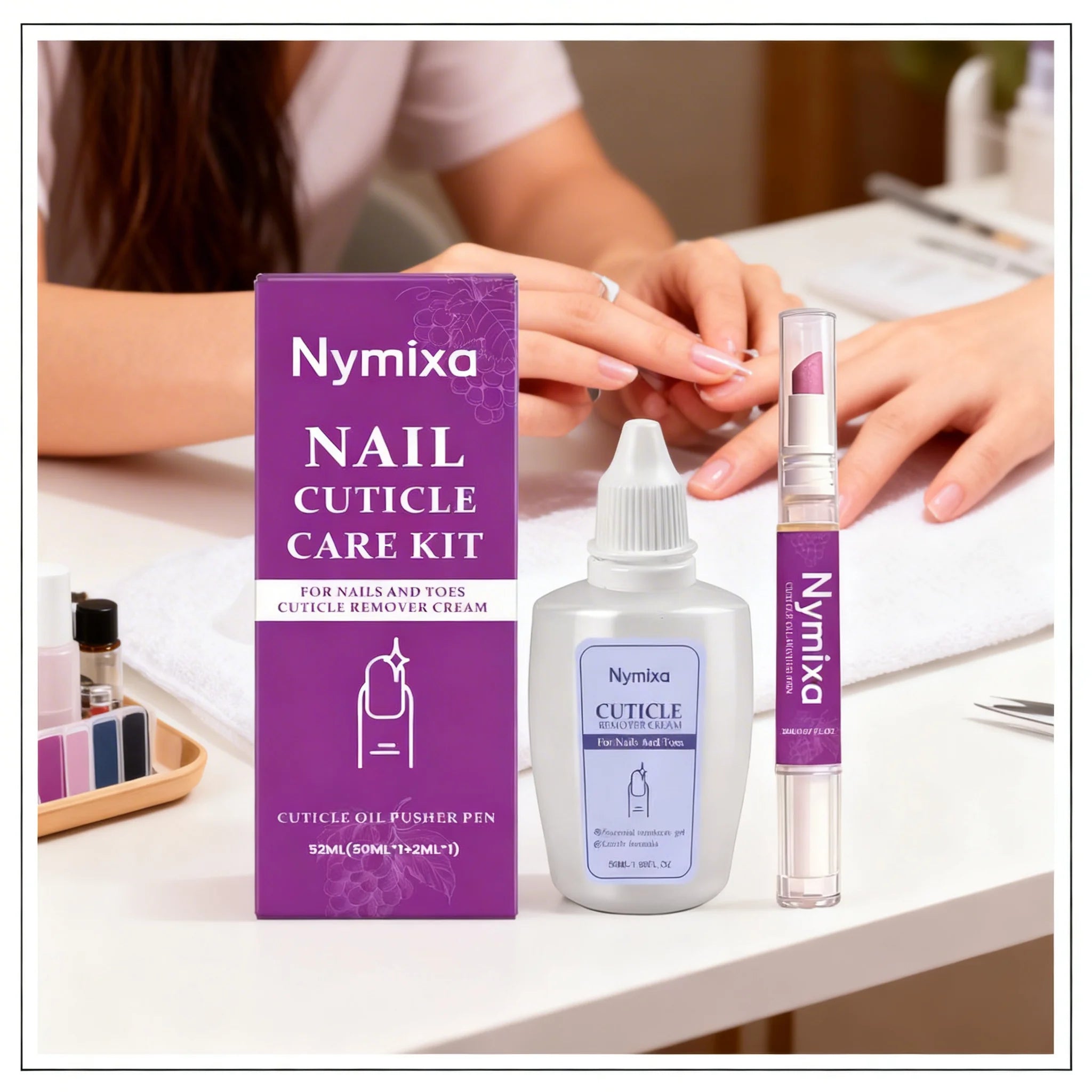 1/2er-Set Nagelhäutchenpflege-Kit, Nagelhaut-Erweichungsöl, Nagelhautentferner für Gel, überwachsene Nagelhaut erweichen, Peeling für Nägel Hauptbild