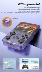 R36S Retro Handheld-Videospielkonsole Linux-System 3,5 Zoll IPS-Bildschirm Tragbarer Taschen-Videoplayer R35S 64GB 15000 Spiele
