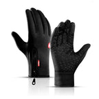 Winter Fahrradhandschuhe Herren Damen Motorrad Fleece Sport Reißverschluss Herbst Touchscreen Warm Wasserabweisend Winddicht Rutschfest Handschuh