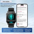 Neue Herren Smartwatch für präzise Gesundheitsdiagnose: EKG, Blutdruck, Blutsauerstoff, Blutfett, Harnsäure, Temperatur, Bluetooth-Anruf