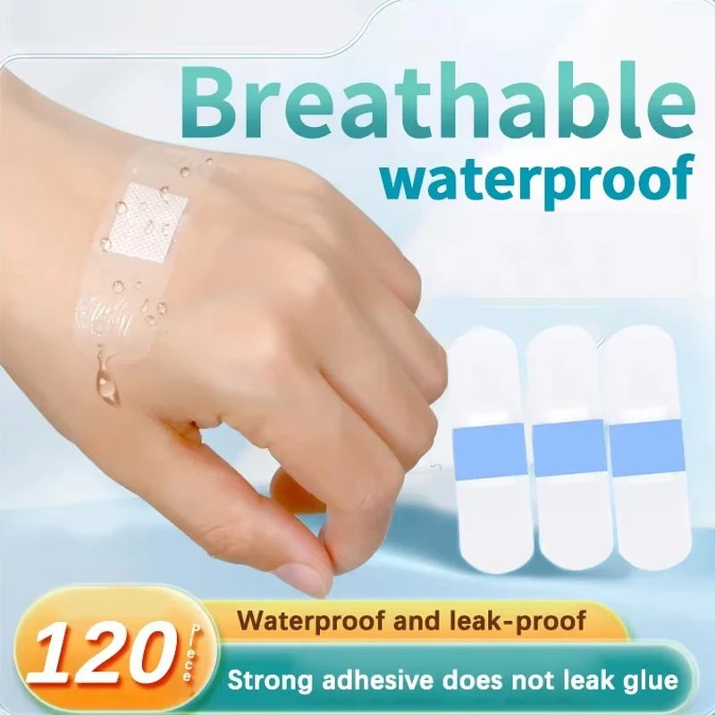120 Stück wasserdichtes Pflaster, transparent, unsichtbar, blutstillend, atmungsaktiv, Scheuerschutz-Pflaster Hauptbild