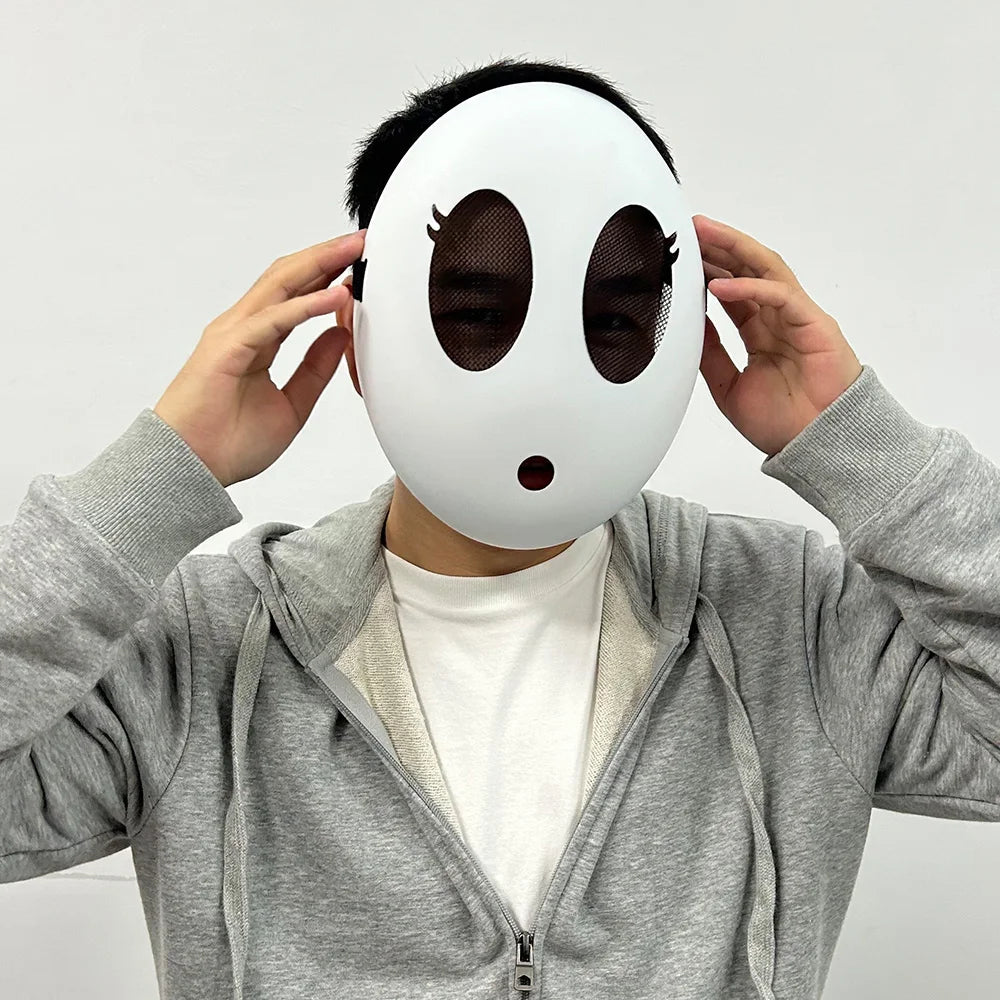 Game Bros Shy Guy Maske Cosplay Lustige Unisex Kinder Jungen Mädchen Erwachsene Dicke Plastikmasken Halloween Karneval Party Kostüm Requisiten