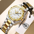 POEDAGAR Fashion Damen-Armbanduhr, Top Elegant, Woche, Datum, Damen-Uhr, Quarz, Edelstahl, Leuchtend, Wasserdicht, Damenuhren, Reloj