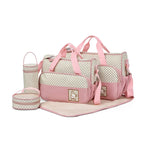 5-teiliges Set große Wickeltasche für Mütter, Reisetasche, Kinderwagen-Organizer, Babywindeltasche, Mummy Maternity Wickeltasche für Neugeborenen-Zubehör