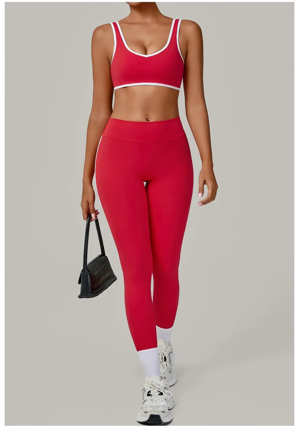 2PCS Damen Yoga-Set Hohe Taille Peach Hip Herausnehmbare Polsterung Sport-BH Hose Fitnessanzug Laufen Workout Gym Leggings Yoga-Set