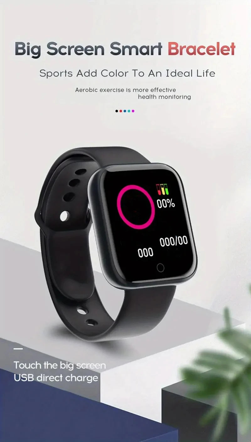 Multifunktionale Smartwatch für Damen und Herren, Bluetooth-verbunden, Telefon, Musik-Player, Fitness-Sportarmband, Schlafmonitor D13 Smartwatch