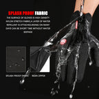 Winter Fahrradhandschuhe Herren Damen Motorrad Fleece Sport Reißverschluss Herbst Touchscreen Warm Wasserabweisend Winddicht Rutschfest Handschuh