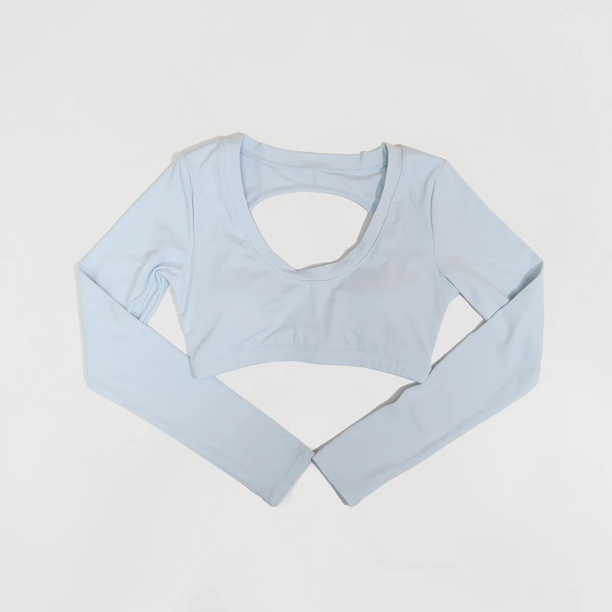 Neue Sommer Damen Rückenloses Langarm Yoga-Top Atmungsaktive weiche Sportbekleidung für Fitness-Training Bequeme Fitnesskleidung für Frauen
