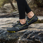 Oiaano Barfußschuhe Herren Schwarz Damen Wassernetz Minimalistische Sneaker Sport Aqua Strand Weiche Sohle Leicht Atmungsaktiv Outdoor Wandern