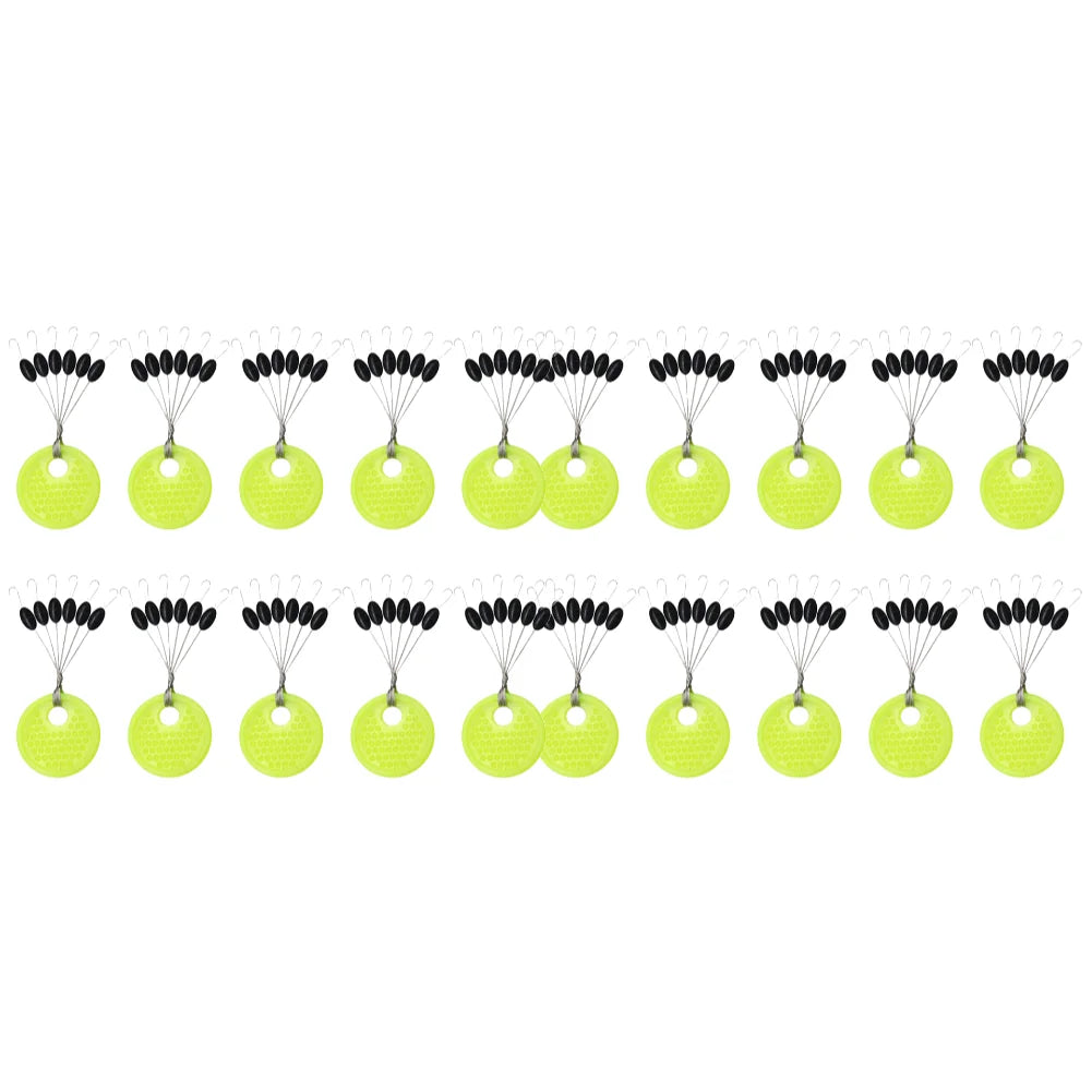 60/120PCS 10/20 Group Set Rubber Silicon Space Bean Sea Carp Fly Fishing Black Rubber Oval Stopper Fishing Float Fishing Bobber