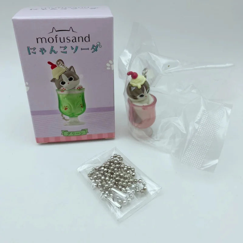 Auf Lager, neu: Mofusand Katze Pudding Kaltgetränk Anhänger Minifiguren Blind Box Anime Figuren Ornamente Puppen Geburtstags- und Weihnachtsgeschenke Spielzeug