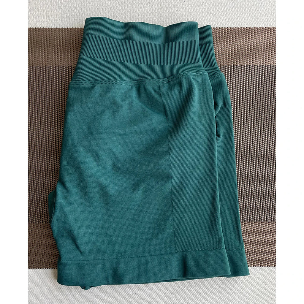 TKITK Shorts Nahtlose Yogahosen Damen Fitness Outfits Shark Bite Shorts für Fitnessstudio Laufen Radfahren Leggings