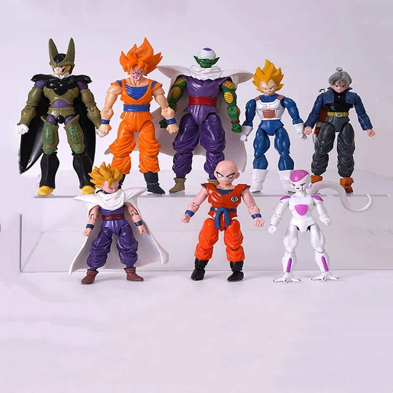12-18CM Anime Dragon Ball Z Super Saiyajin Son Goku Broly Vegeta Anime Actionfigur Modell Geschenke Sammlerfiguren für Kinder Zweitbild