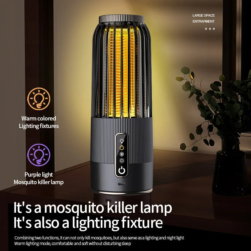 2500V Solar-Mückenvernichter, solarbetrieben, Outdoor-Camping-Mückenlampe, 3-Stufen-Timersteuerung, Mückentöter
