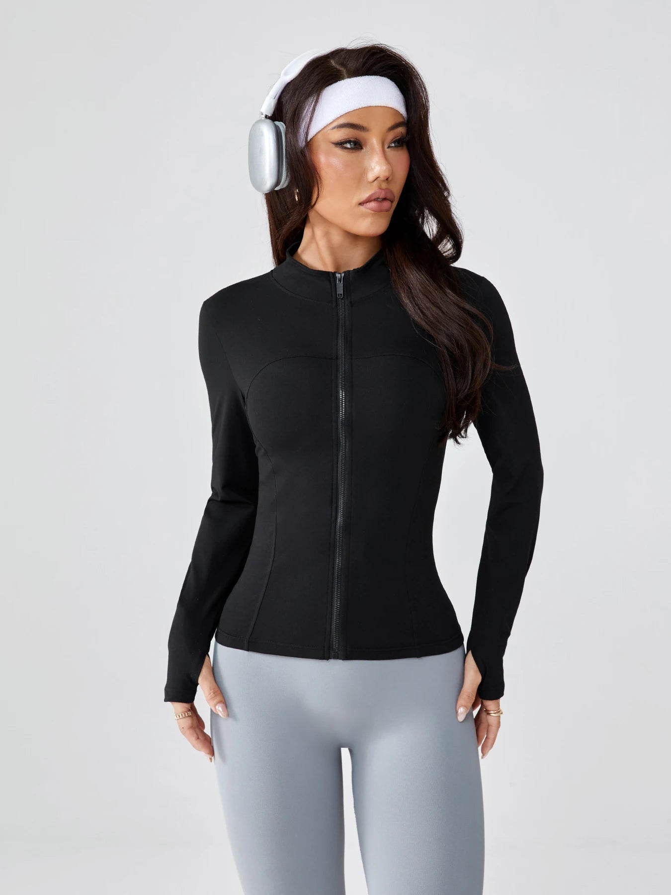 Women's Spring & Autumn Slim-Fit Quick-Dry Zippered Yoga Jacket