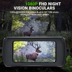 1080P Fernglas Infrarot Nachtsichtgerät 5-fach Fernglas Tag Nacht 850nm IR-LED Foto Videoaufnahme Digitalzoom für Jagd, Boot