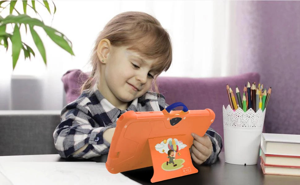 7 Zoll Kinder Tablet PC mit Android 13 Quad Core 4GB RAM 64GB ROM Lernspielzeug für Kinder Beliebter Günstiger Einfacher Design
