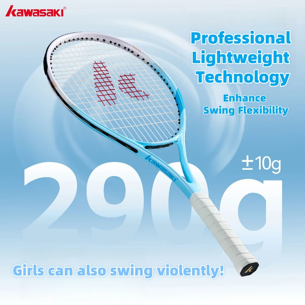Kawasaki Light Tennisschläger Set Carbon-Composite Schlägerset KD1&PD1 Anfänger Professionelles Schläger Set für Damen und Herren Training