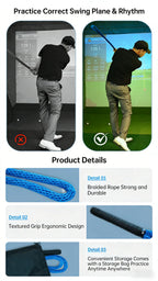 Fortgeschrittenes Golf Speed Rope Fitnesstraining Indoor und Outdoor Schwungübungstool