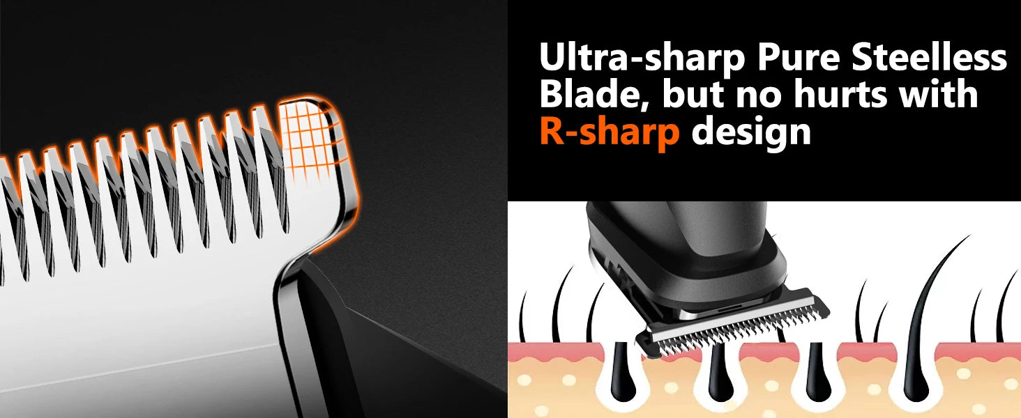 MAXGROOM Manscape Körperhaartrimmer 4 in 1 IPX6 Wasserdicht Intimbereich & Leistengegend Rasierer Elektrisches Pflegeset für Männer Nasen- & Barttrimmer