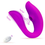 Leistungsstarker kabelloser ferngesteuerter Vibrator tragbarer U-förmiger Dildo-Massager Dual-Kitzler-Stimulation Paar-Sexspielzeug für Frauen